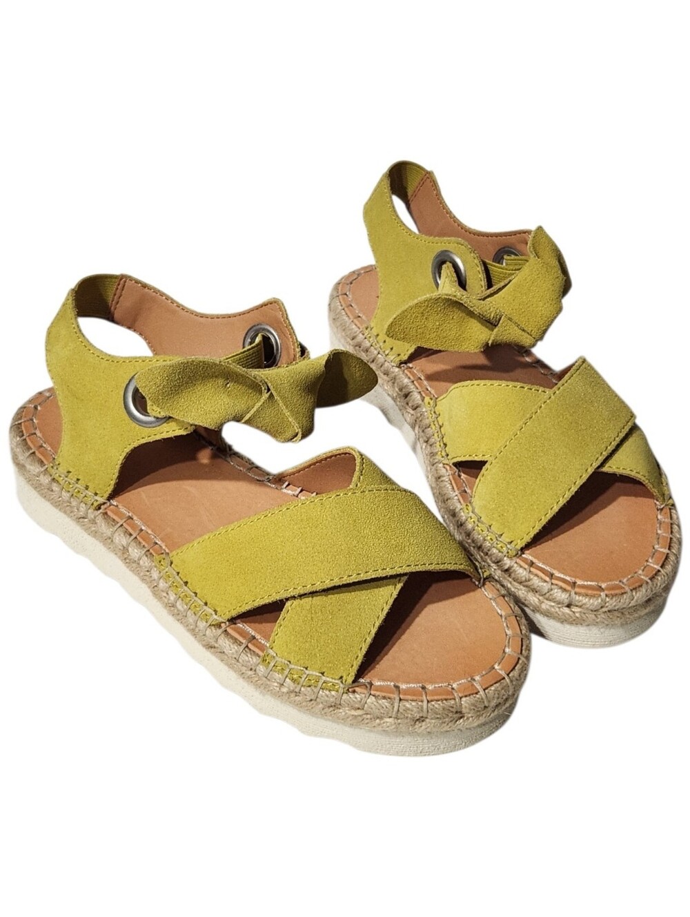 NEW Frye & Co. Bow Ankle-Tie Leather Espadrille Sandals Size 6M